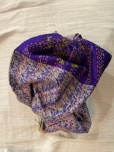 Recyled Silk Sari Scarf Online Purple