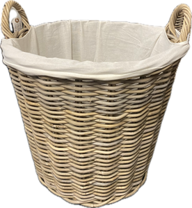 Round Rattan Log Basket