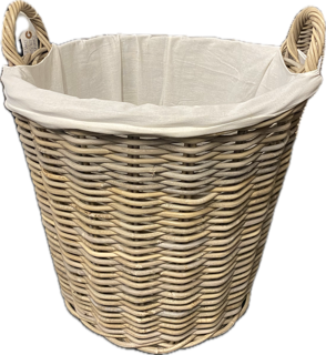 Round Rattan Log Basket