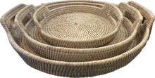 Rattan Round Trays With Handles
