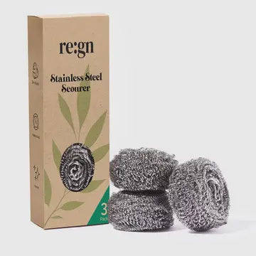 Stainless Steel Scourers Pk 3