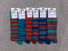 MoSo Bamboo Socks - Stripey (8-11)