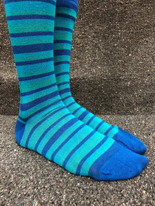 MoSo Bamboo Socks - Stripey (8-11)