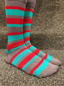 MoSo Bamboo Socks - Stripey (8-11)