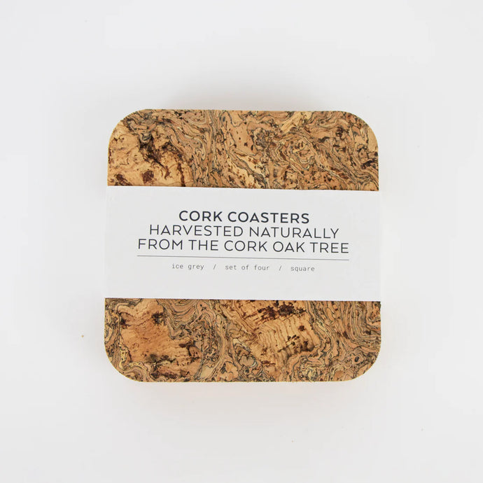 Cork Coasters - Ice Grey