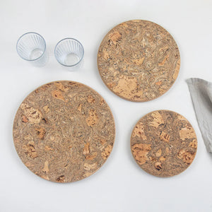 Cork round trivet